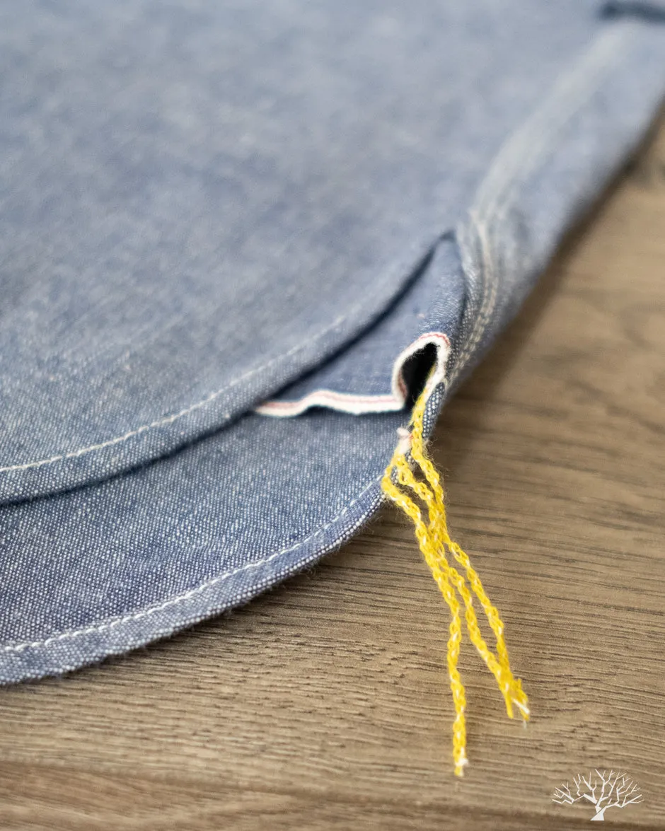 IHSH-21-BLU - 10oz Selvedge Chambray Work Shirt - Blue