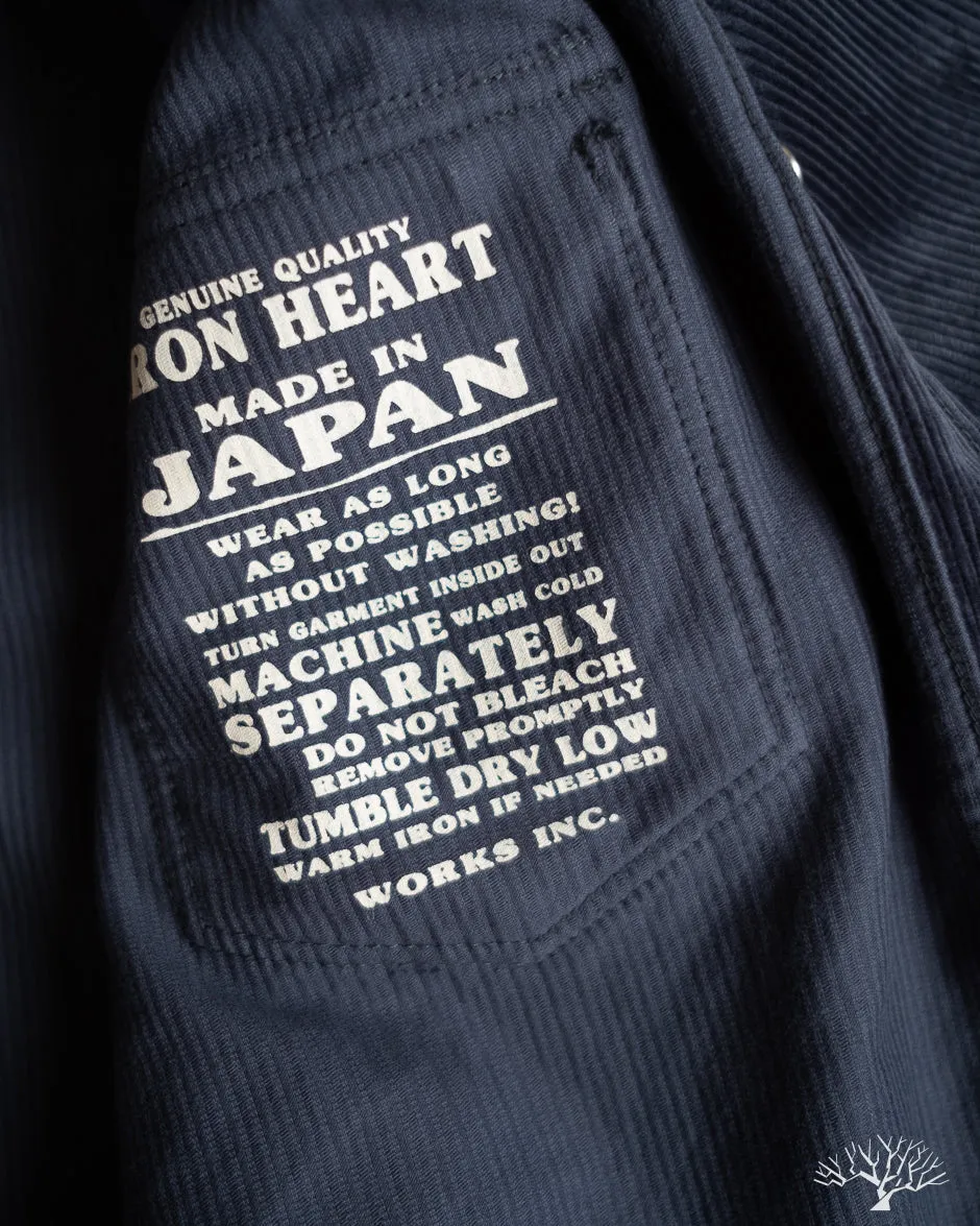 IHSH-398-NAV - 11oz Corduroy Western Shirt - Navy