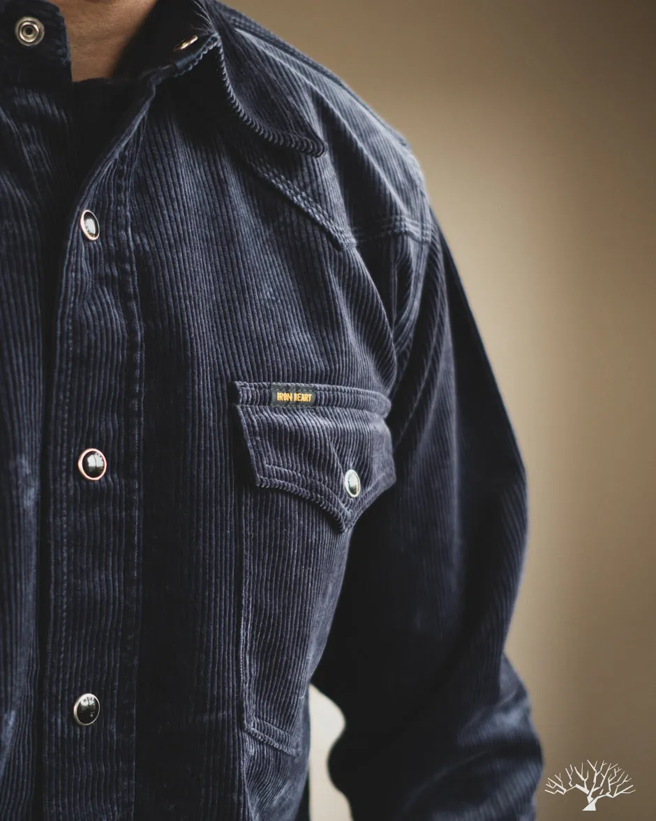IHSH-398-NAV - 11oz Corduroy Western Shirt - Navy