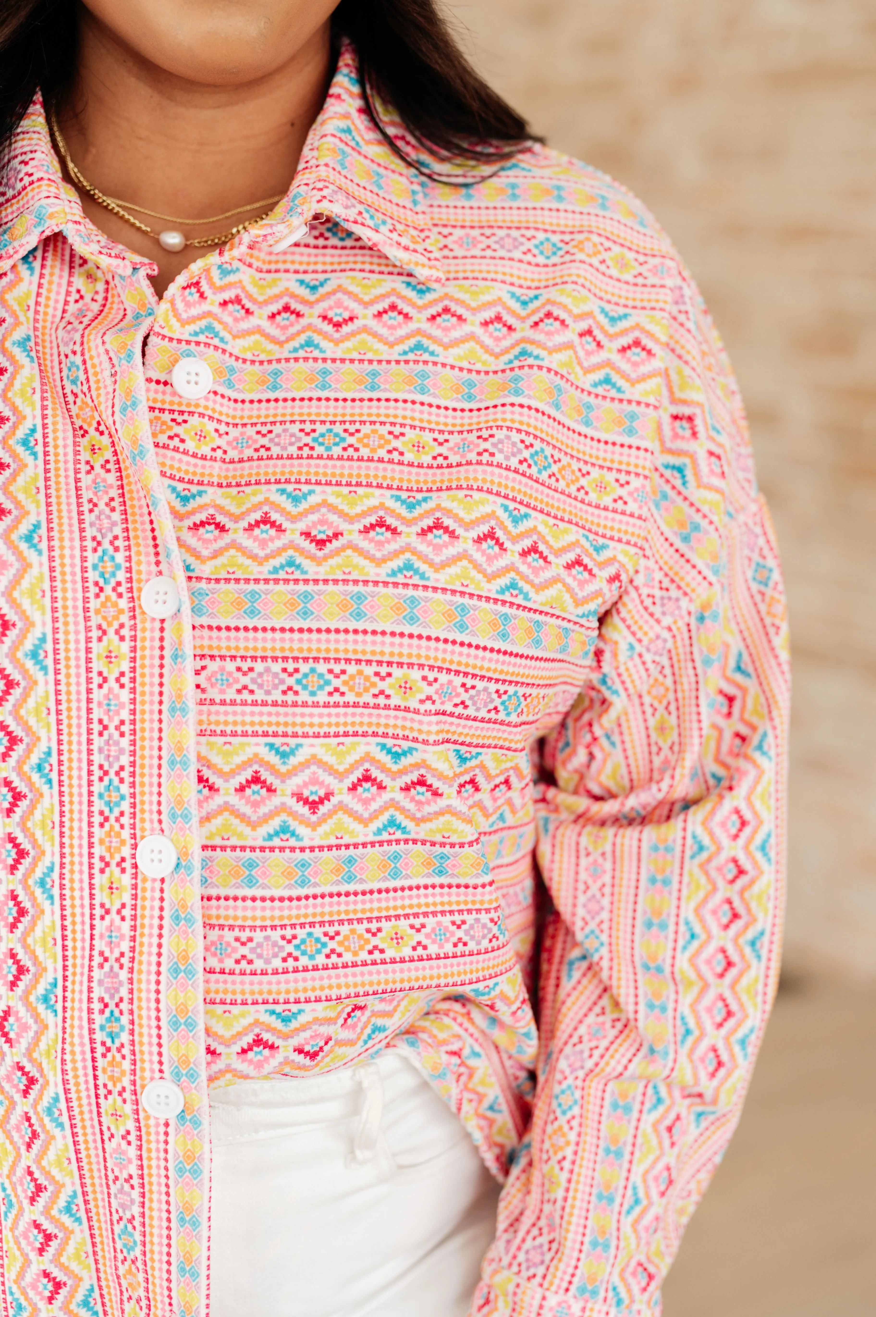 Imagine When Corduroy Button Down Shirt