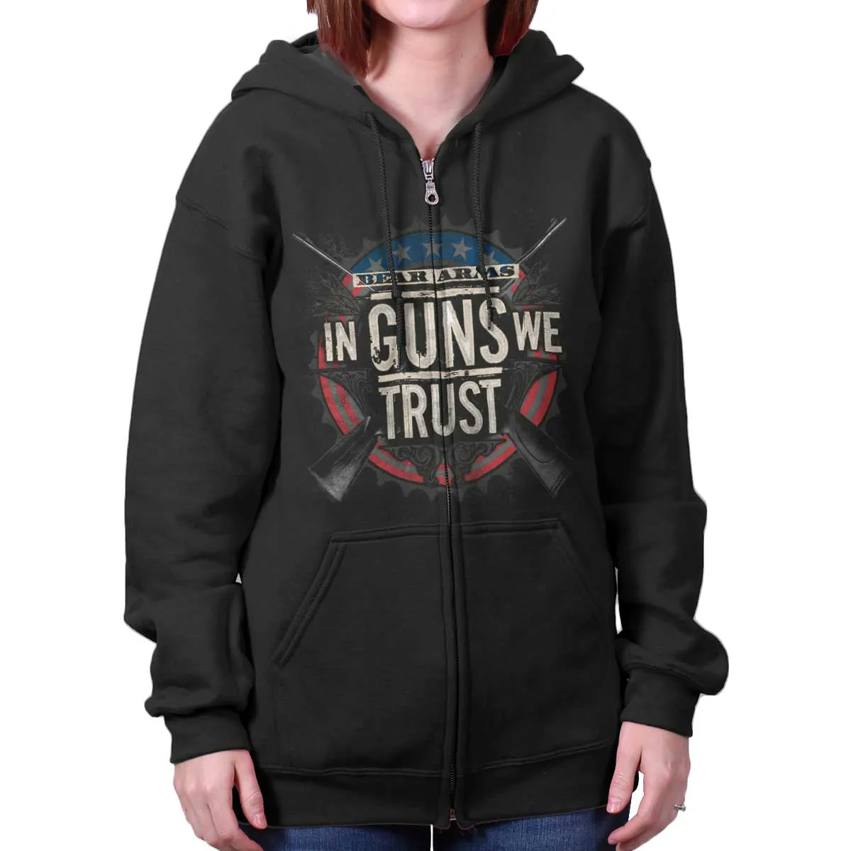 In Guns We Trust Zip Hoodie