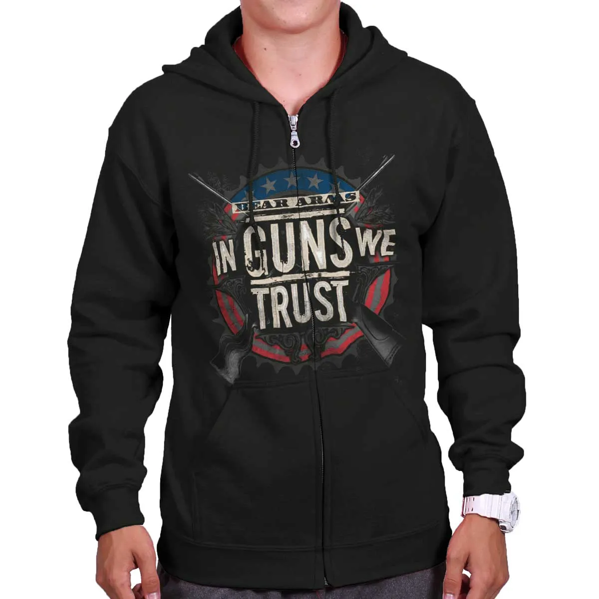 In Guns We Trust Zip Hoodie