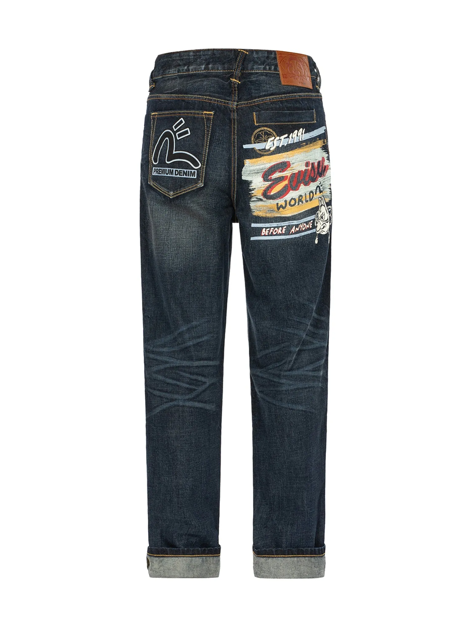 Inari Mask Print Relax Fit Denim Jeans