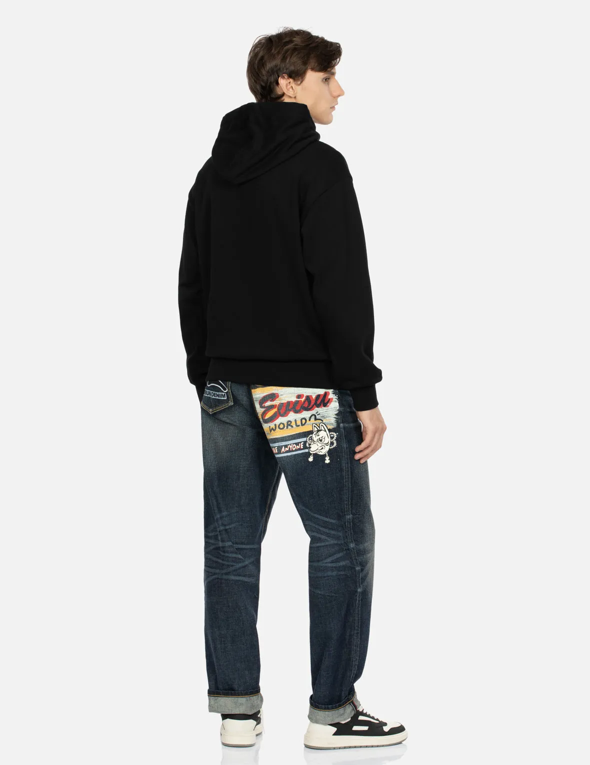 Inari Mask Print Relax Fit Denim Jeans