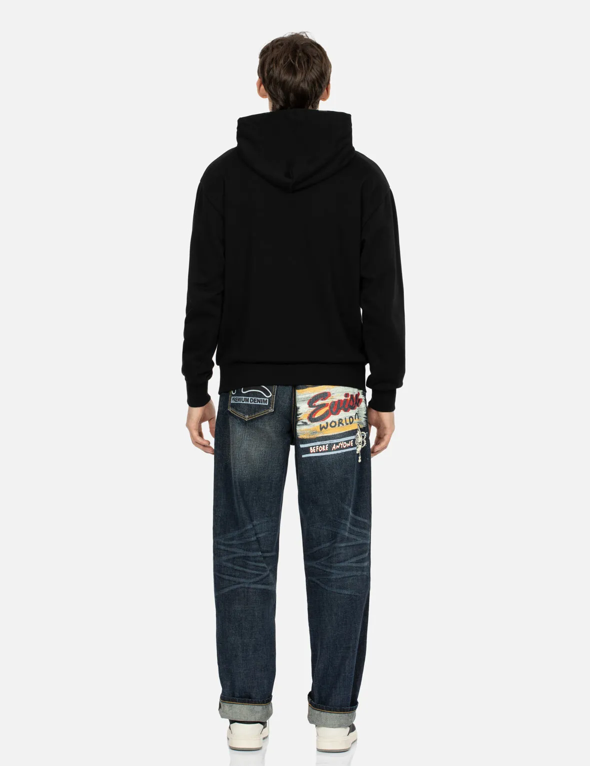 Inari Mask Print Relax Fit Denim Jeans
