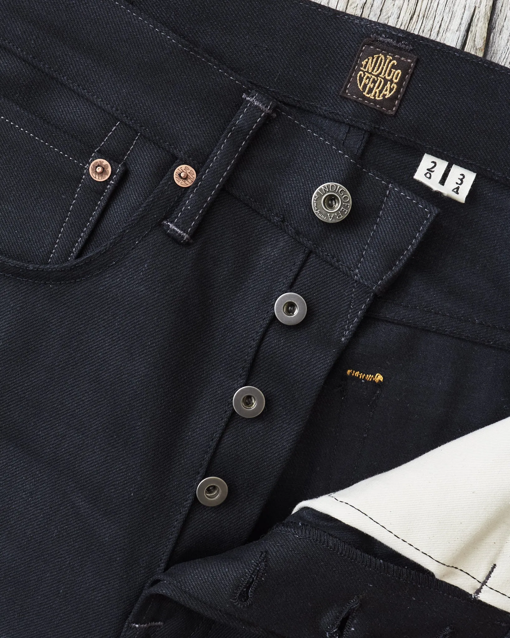 Indigofera Kain Jeans Black Gunpowder Denim