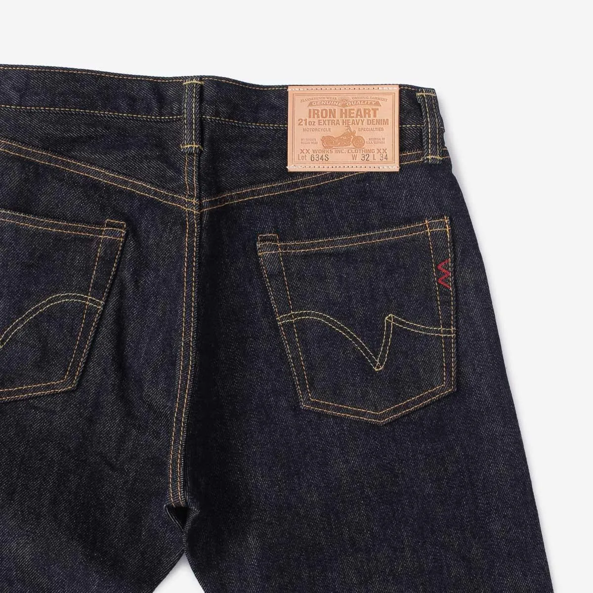 Iron Heart IH-634S 21oz Selvedge Denim Straight Cut Jeans - Indigo