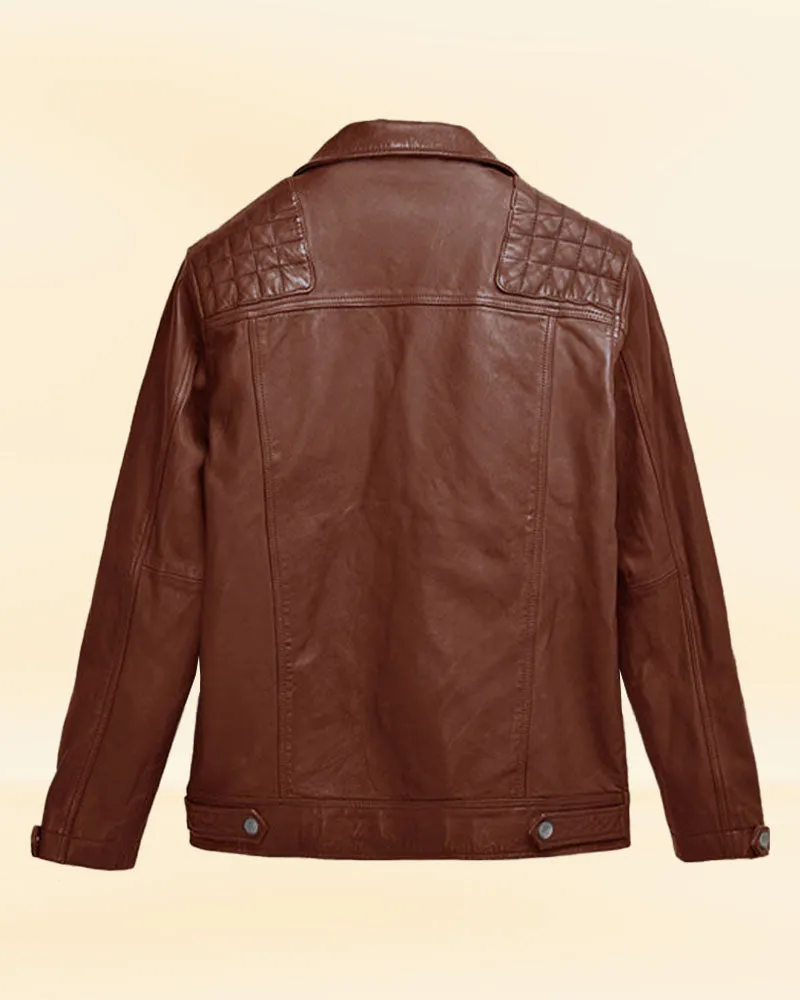 Ironwood Tan Biker Premium Pricy Leather Jacket