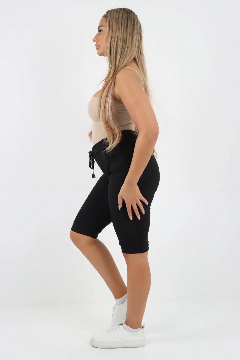 Italian Cargo Pockets Drawstring Magic Shorts