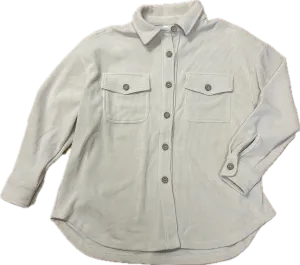 Ivory Corduroy Button Up Shacket