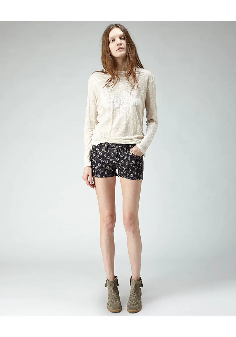 Ivy Printed Corduroy Shorts
