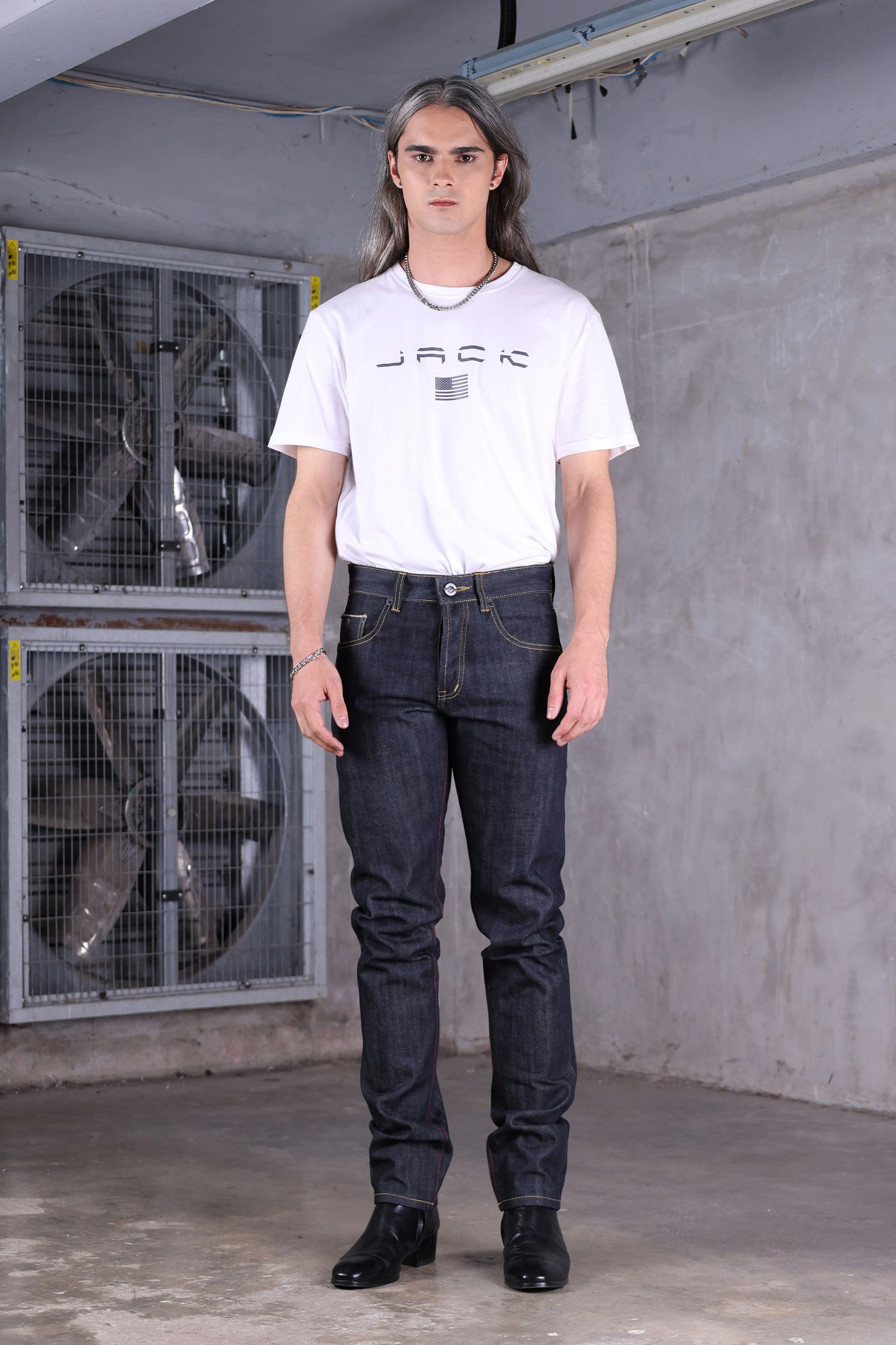 Jack Russel - Men Jeans - Meisterwerk J-RIM1 Slim Fit Indigo Blue & Red Selvedge Unsanforized
