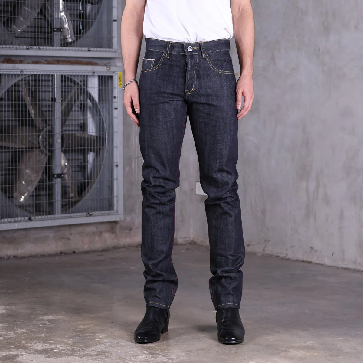 Jack Russel - Men Jeans - Meisterwerk J-RIM1 Slim Fit Indigo Blue & Red Selvedge Unsanforized