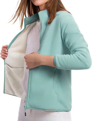 Jackets for Women Oversize Fuzzy Sherpa Jacket Zip Up Fleece Coat with Pocket Long Sleeve Coat Outwear Fall Loose Top