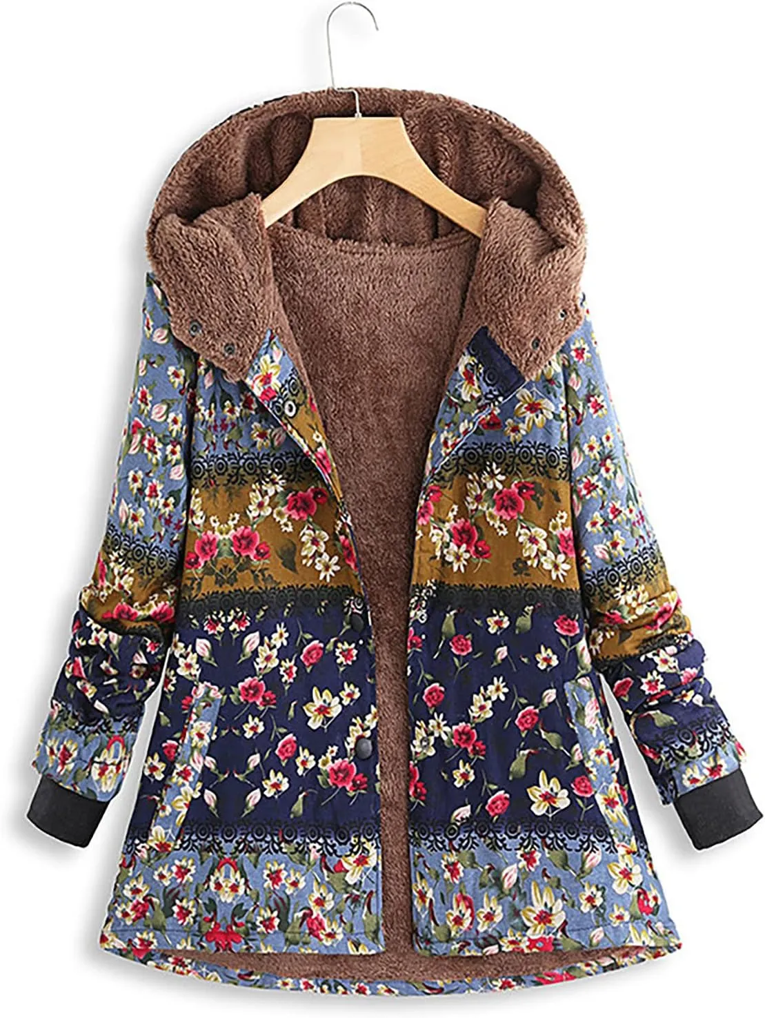 Jackets For Women Women Winter Casual Fashion Long-Sleeved Hooded Sweater Warm Plush Jacket