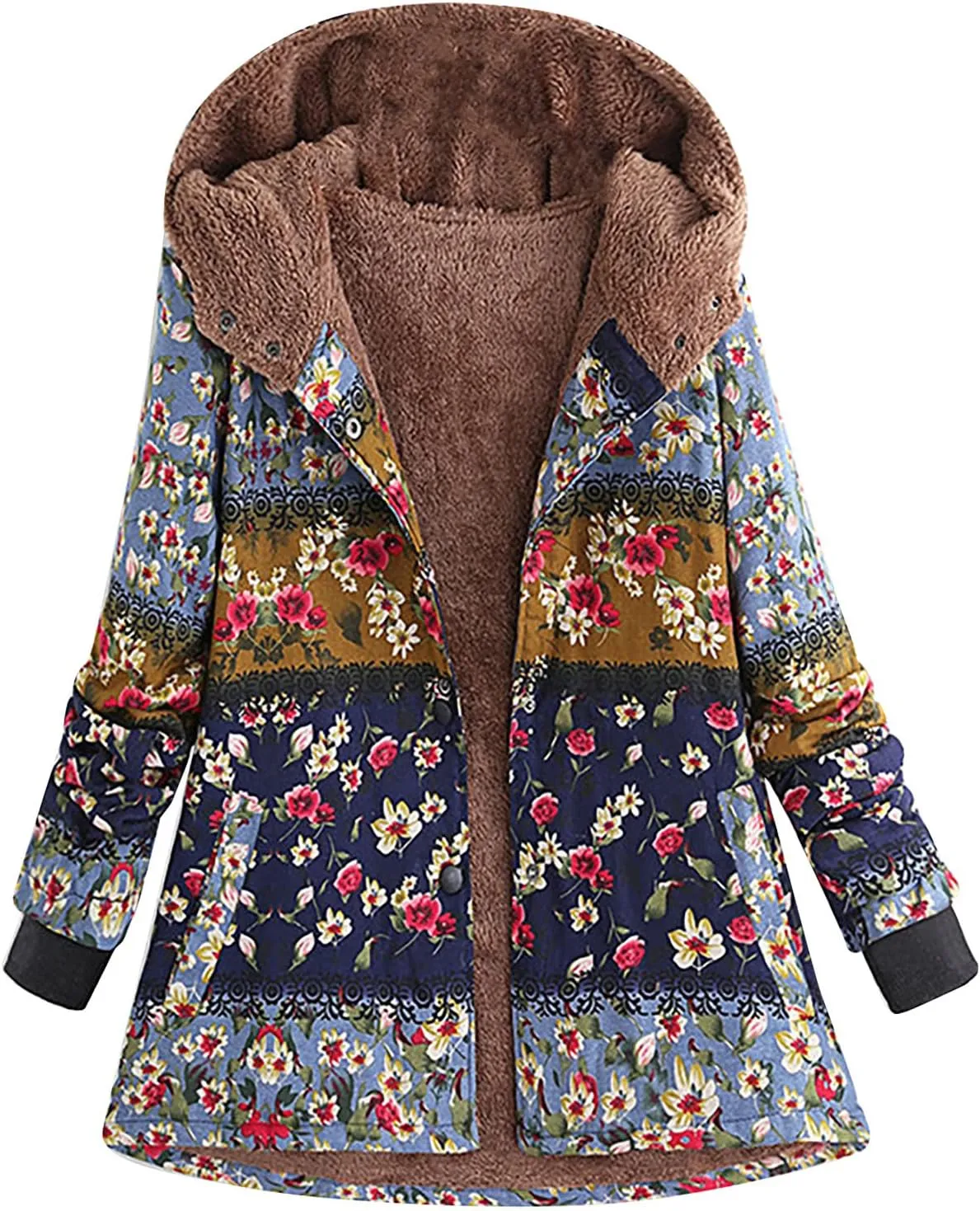 Jackets For Women Women Winter Casual Fashion Long-Sleeved Hooded Sweater Warm Plush Jacket