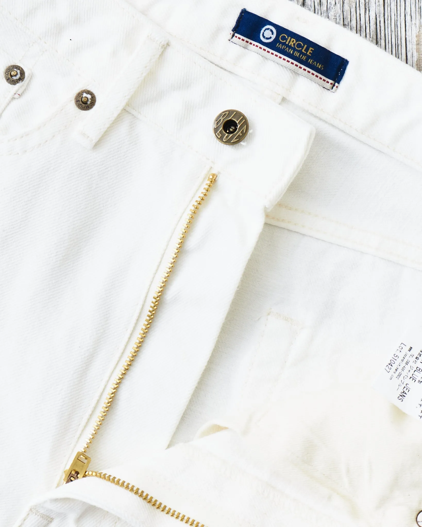 Japan Blue JBJE15703A Circle 13,5oz White Straight Loose Fit Jeans