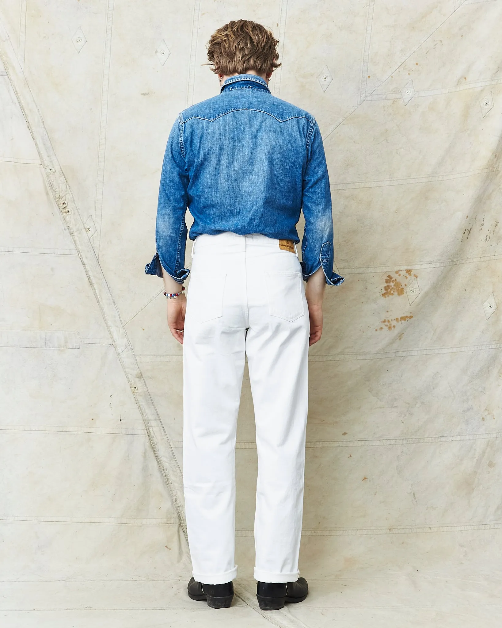 Japan Blue JBJE15703A Circle 13,5oz White Straight Loose Fit Jeans