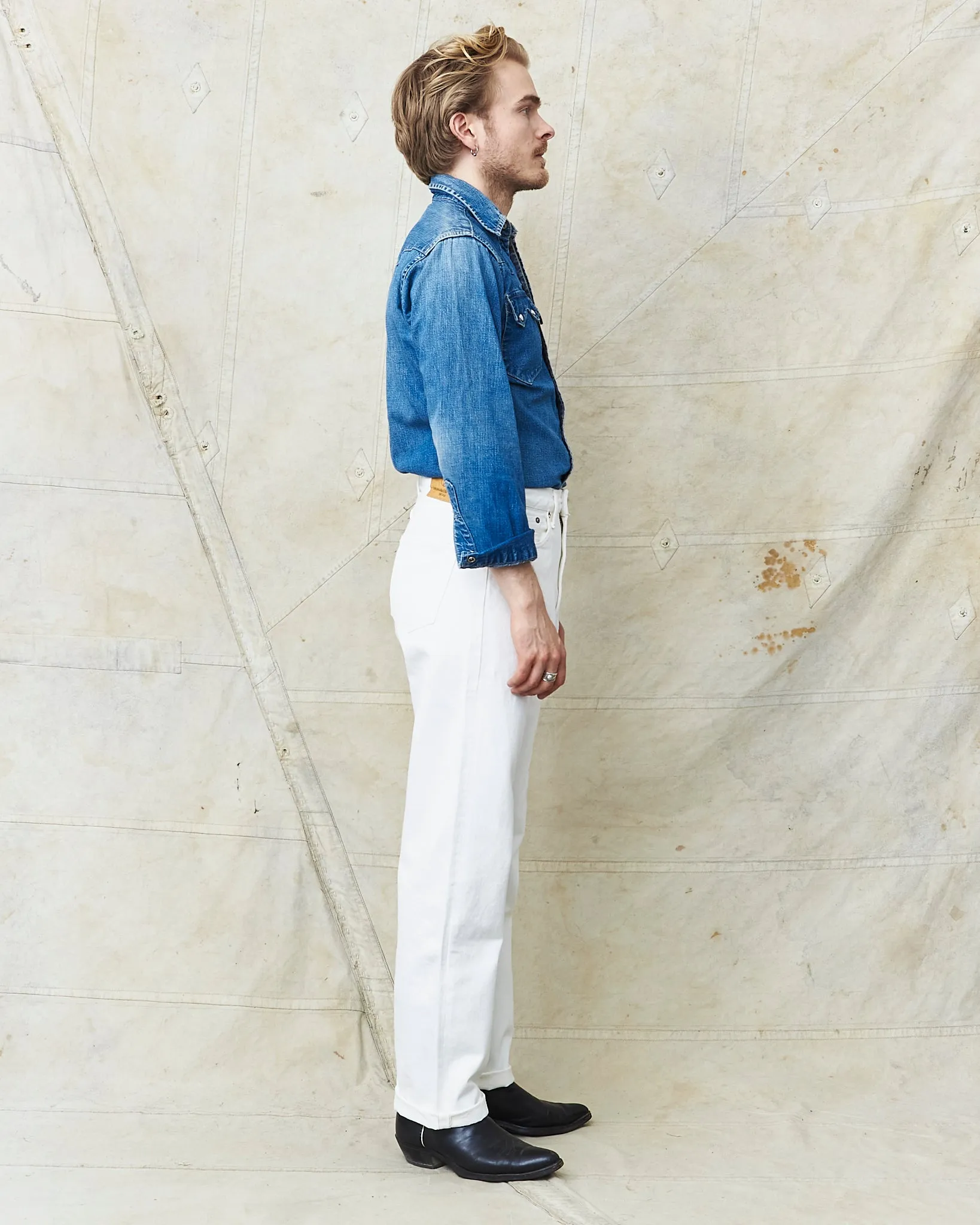 Japan Blue JBJE15703A Circle 13,5oz White Straight Loose Fit Jeans