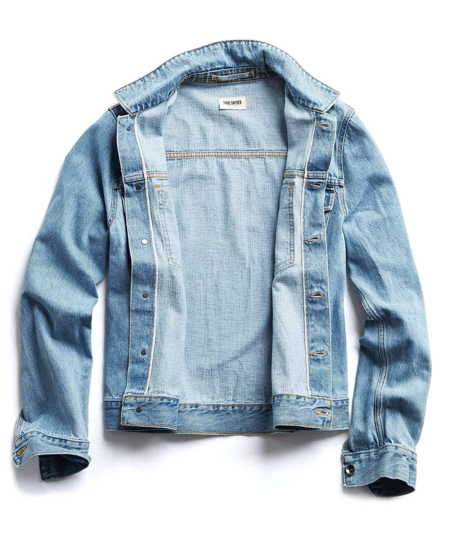 Japanese Stretch Selvedge Denim Jacket in Stone Wash
