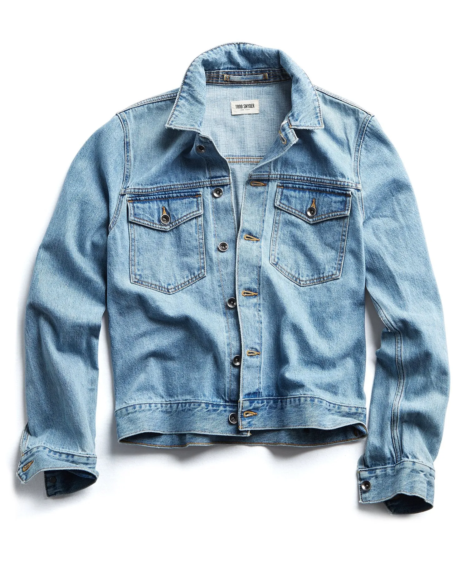 Japanese Stretch Selvedge Denim Jacket in Stone Wash