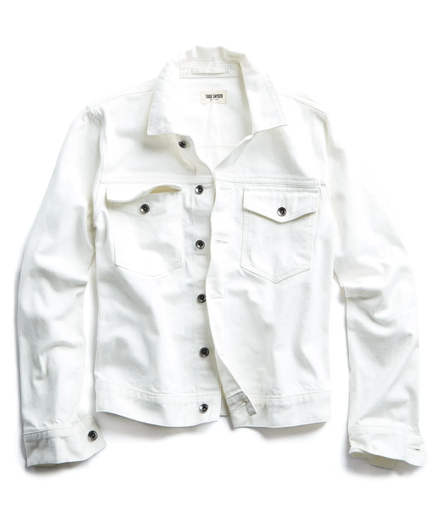 Japanese Stretch Selvedge Denim Jacket in White