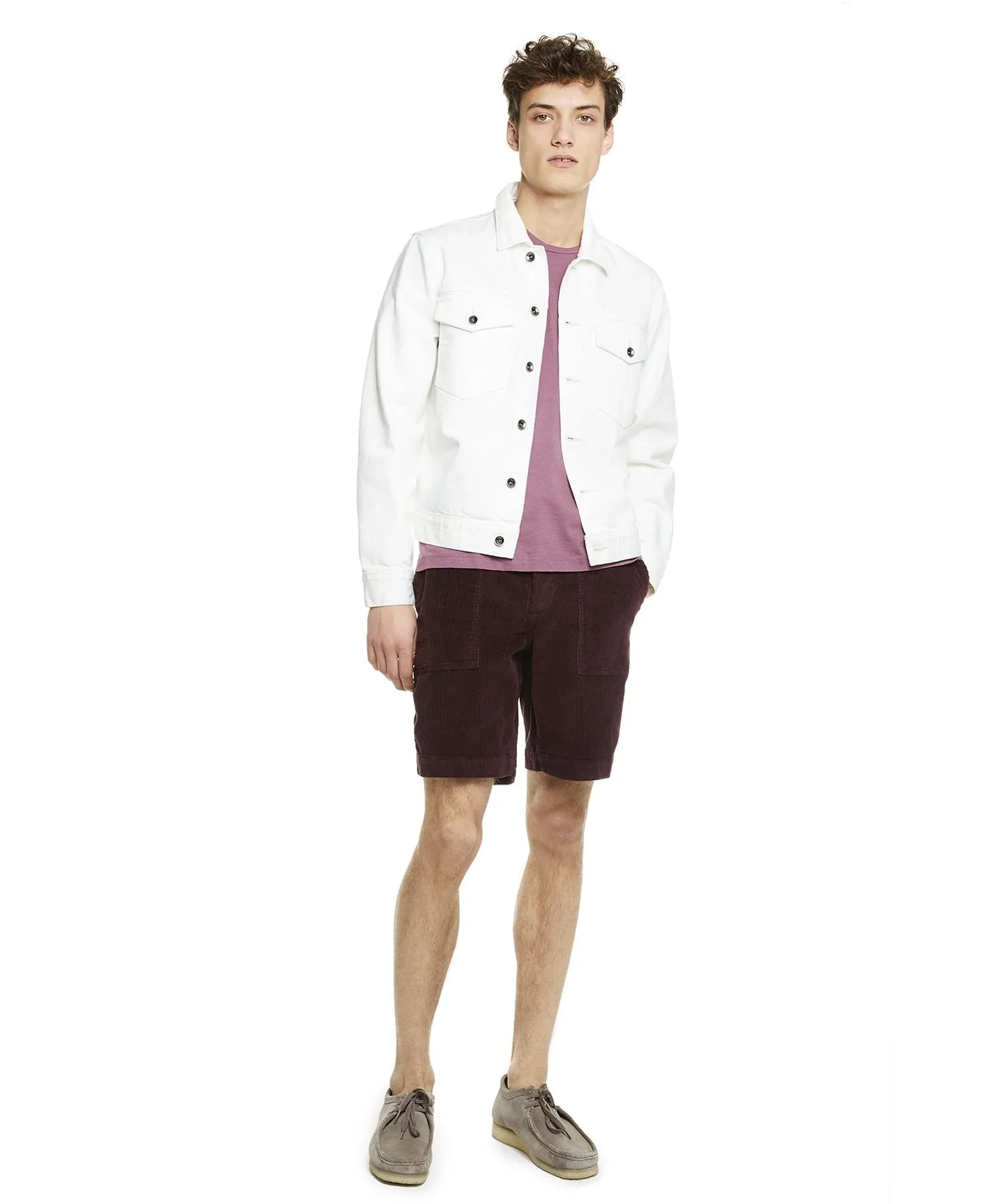 Japanese Stretch Selvedge Denim Jacket in White