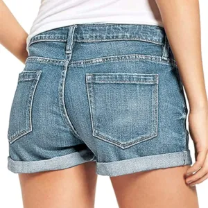Jean Shorts for Women Casual Summer Frayed Denim Shorts High Waisted Distressed Ripped Jean Shorts Trendy Cut Off Shorts