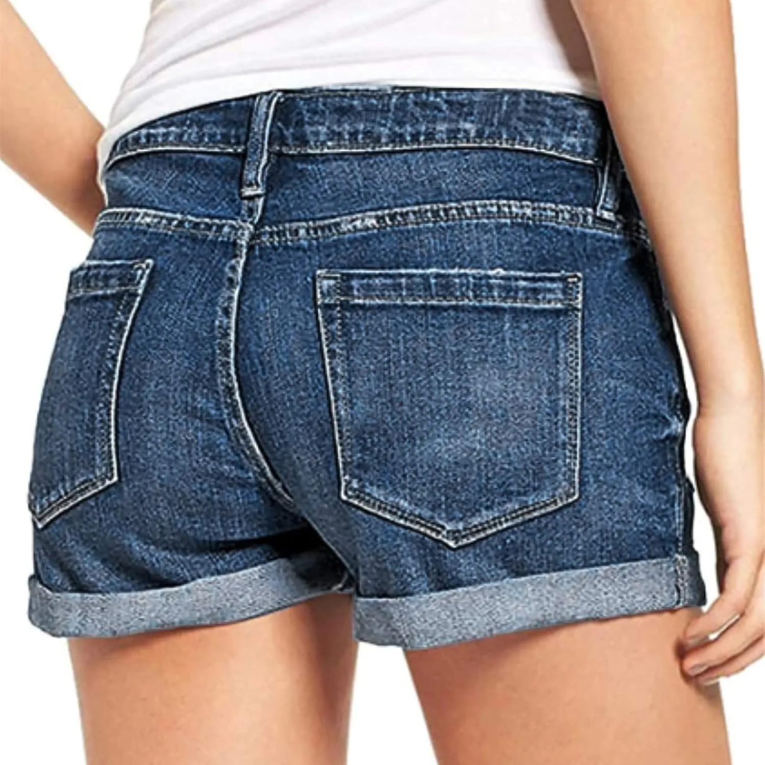 Jean Shorts for Women Casual Summer Frayed Denim Shorts High Waisted Distressed Ripped Jean Shorts Trendy Cut Off Shorts