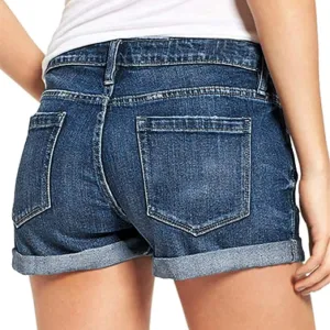 Jean Shorts for Women Casual Summer Frayed Denim Shorts High Waisted Distressed Ripped Jean Shorts Trendy Cut Off Shorts