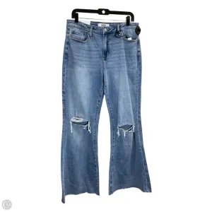 Jeans Flared By Cmc In Blue Denim, Size: 10