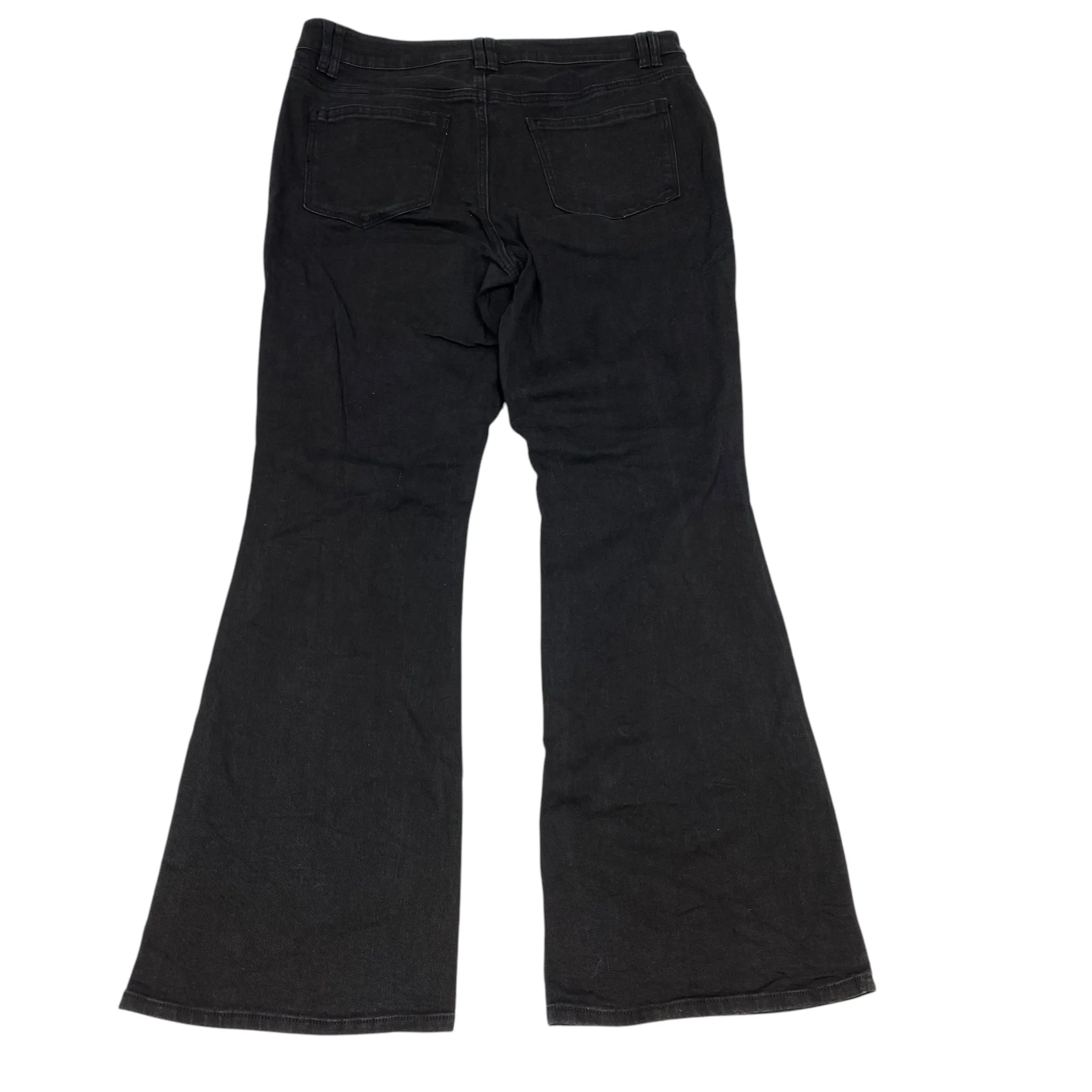 Jeans Flared By D Jeans In Black Denim, Size: 16
