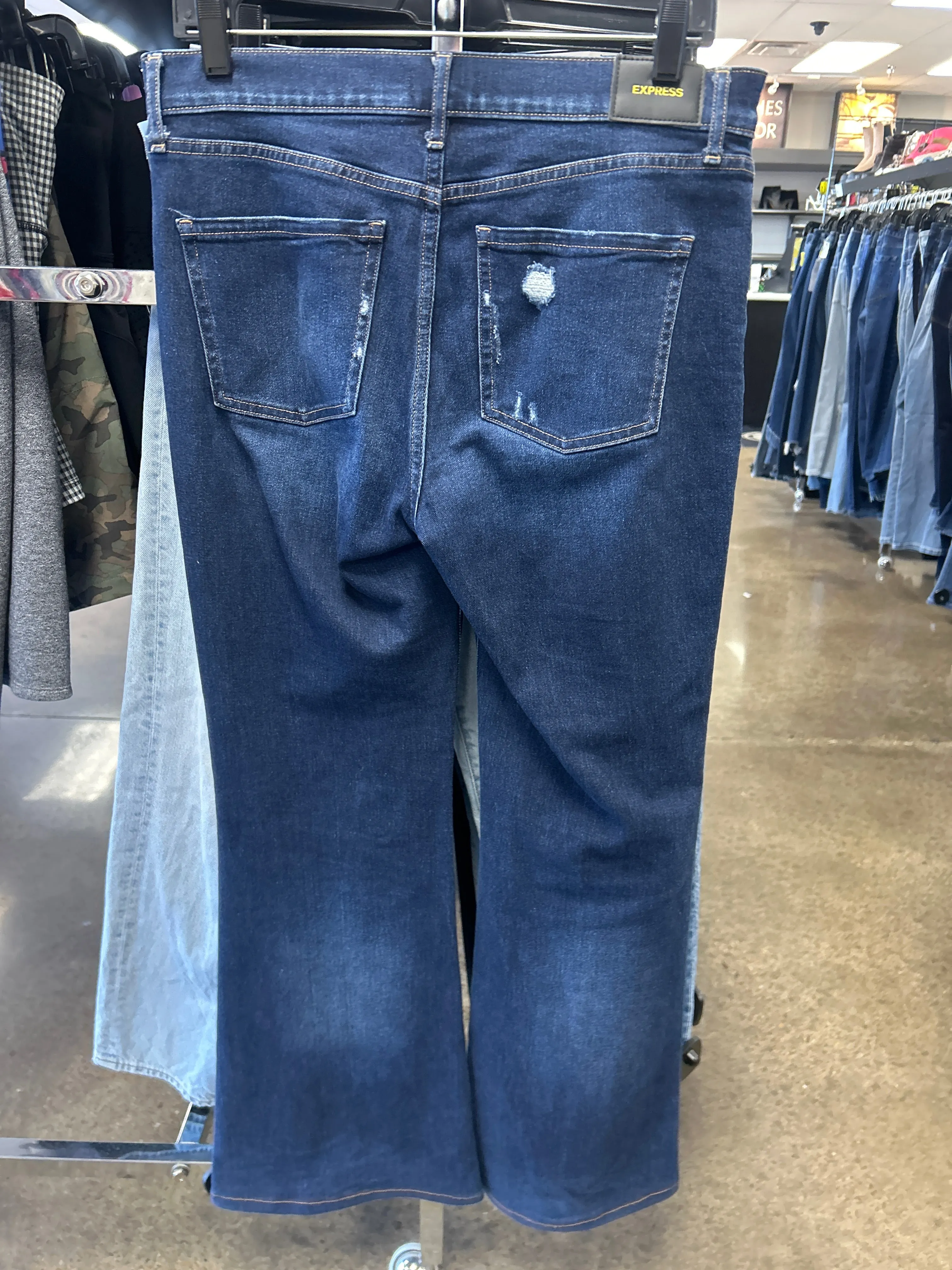 Jeans Flared By Express In Blue Denim, Size: 8