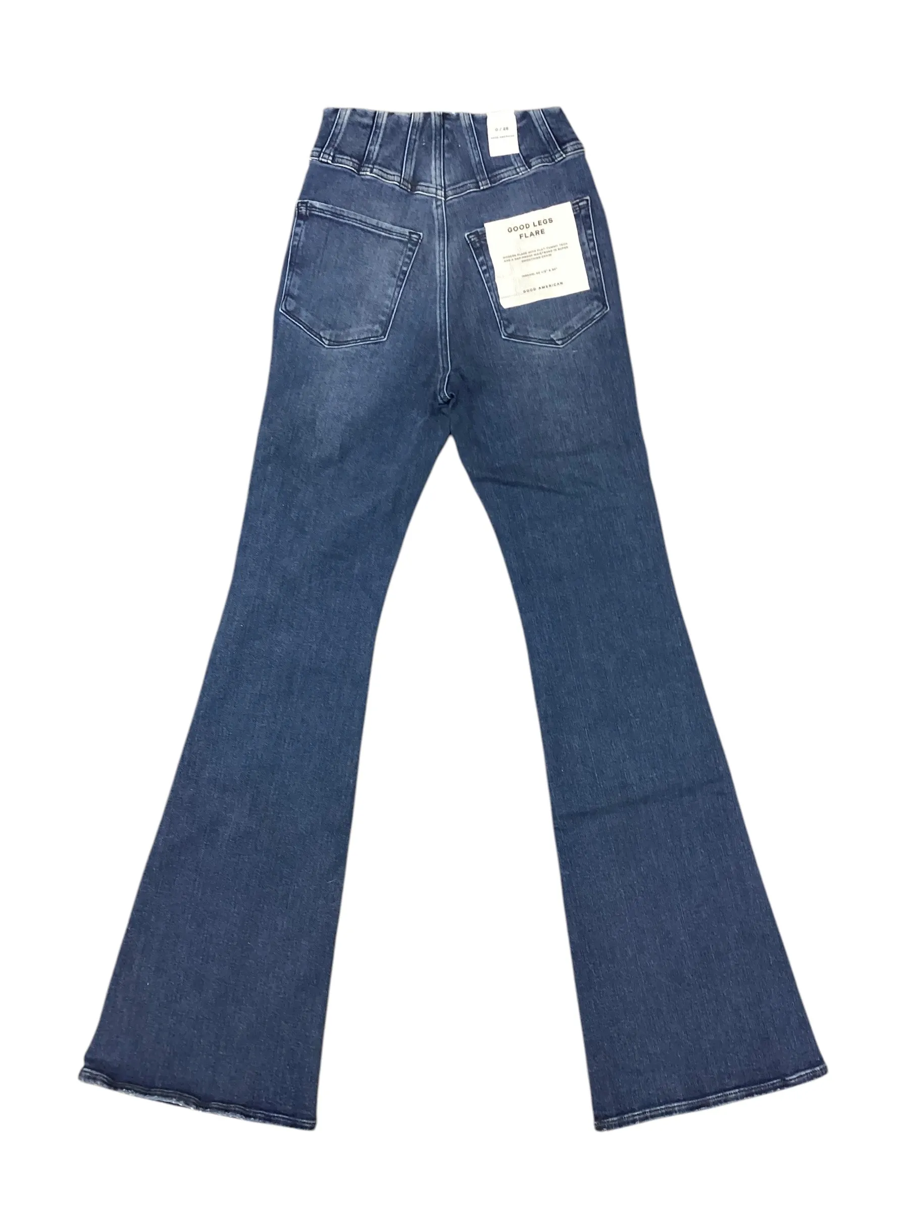 Jeans Flared By Good American In Blue Denim, Size: 0