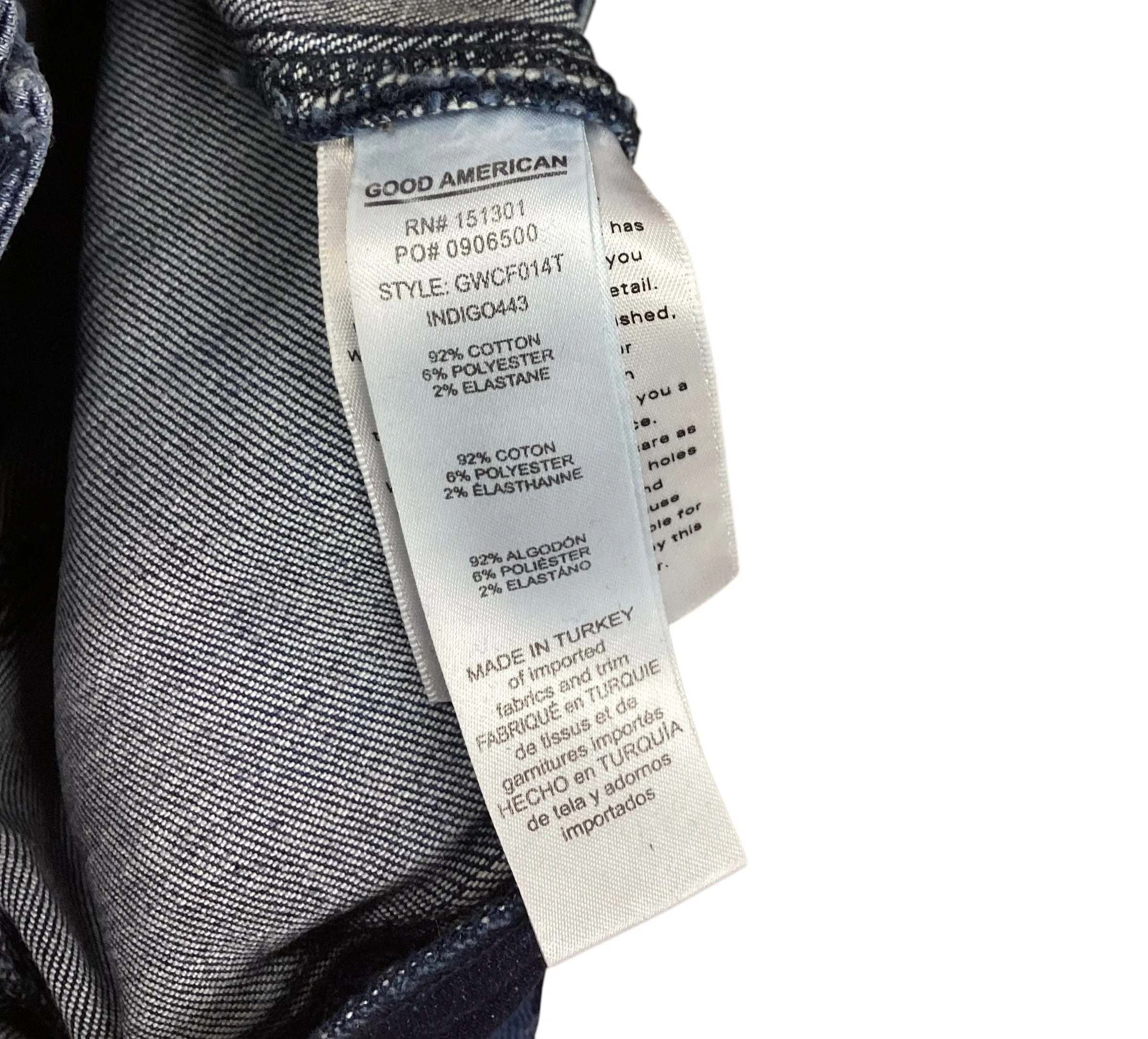 Jeans Flared By Good American In Blue Denim, Size: 0