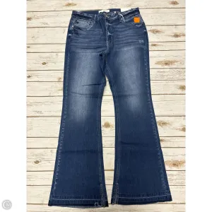 Jeans Flared By Kancan In Blue Denim, Size: Xl
