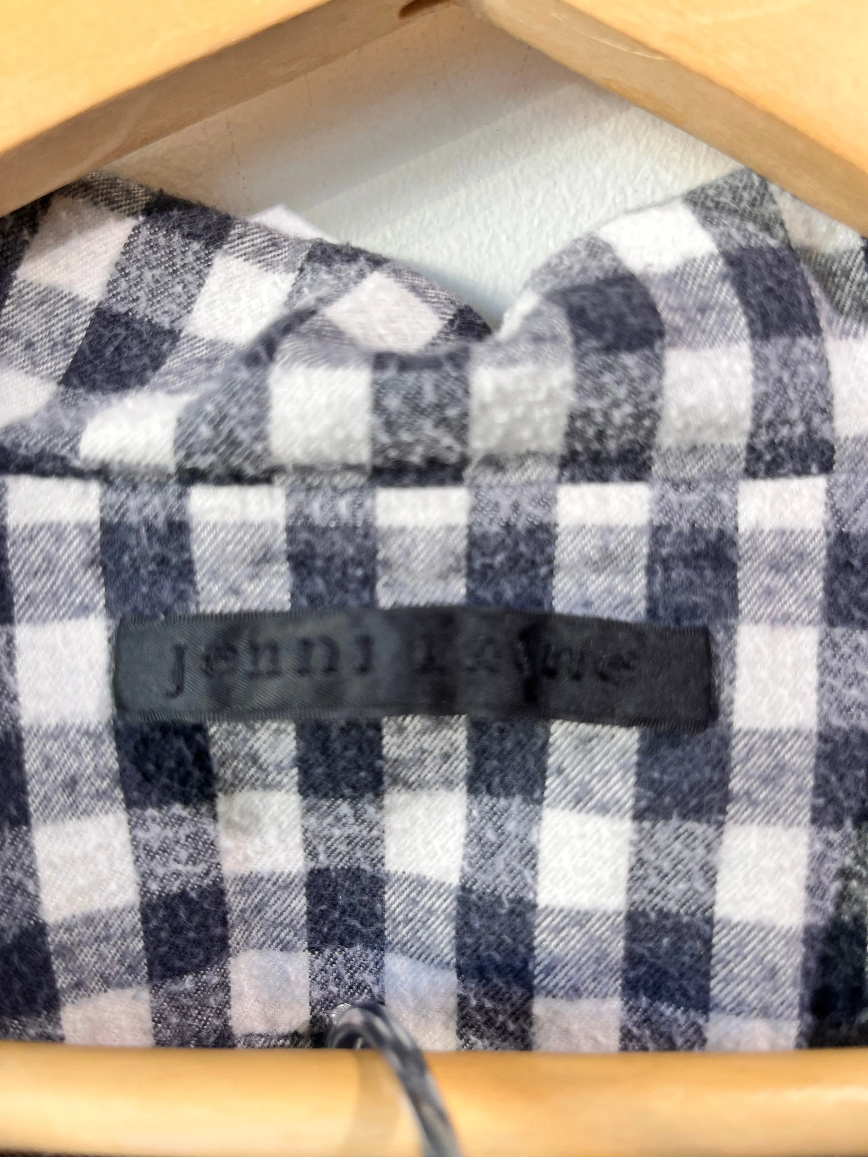 Jenni Kayne Navy and White Gingham Two-Piece Pajama Set