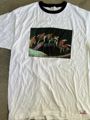 jeremy klein sequence RINGER t-shirt -WHITE/NAVY