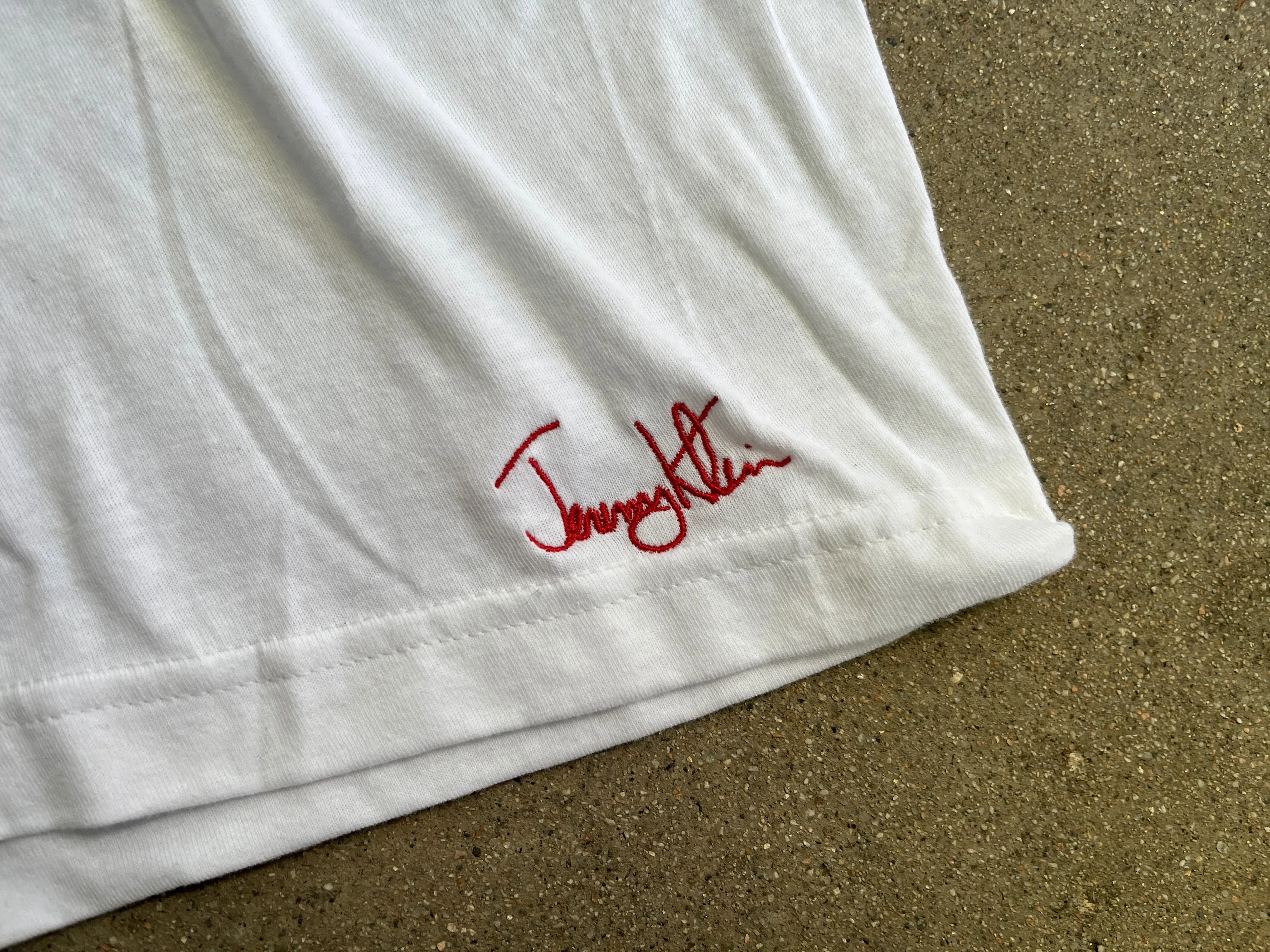 jeremy klein sequence RINGER t-shirt -WHITE/NAVY