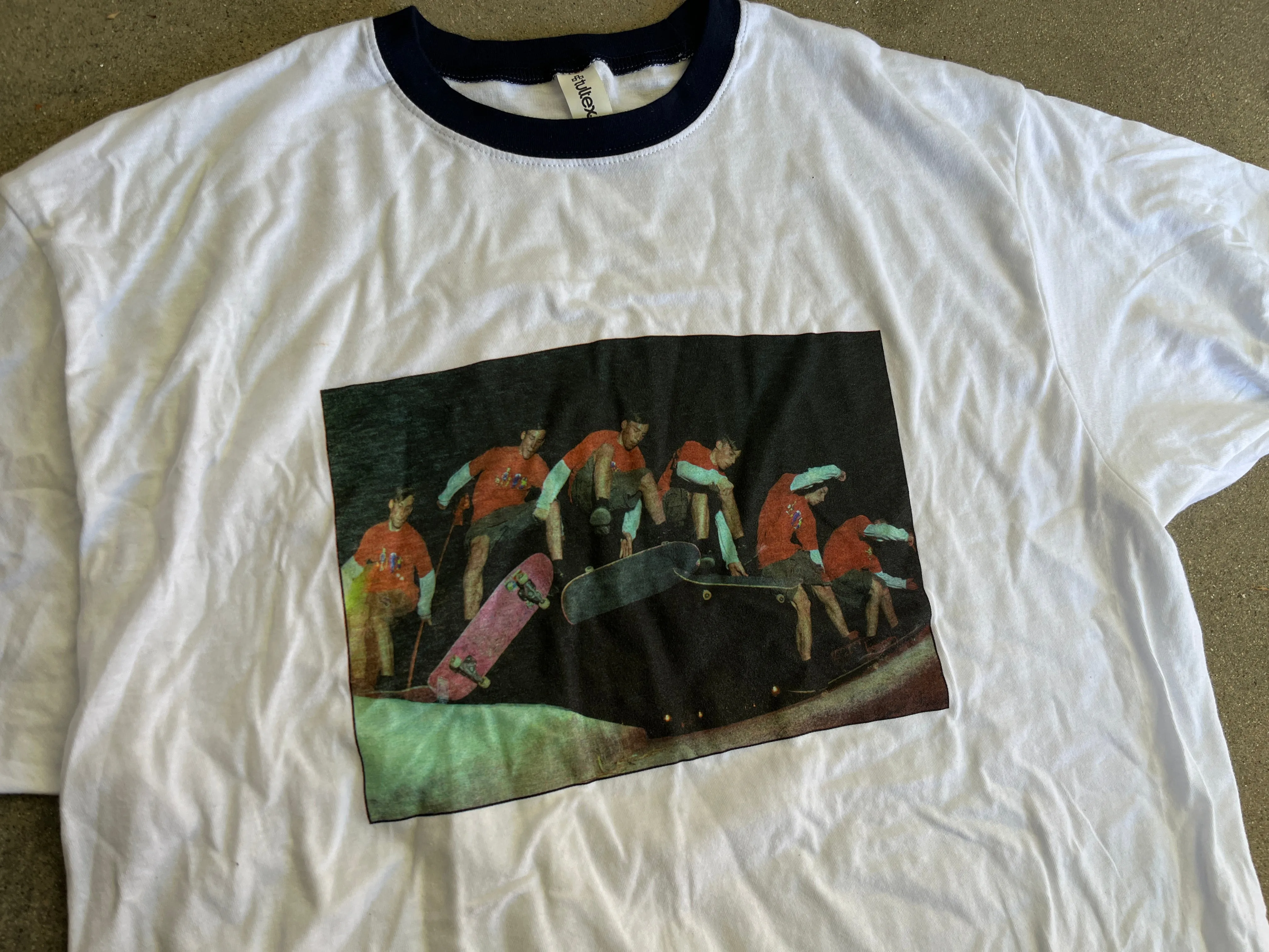 jeremy klein sequence RINGER t-shirt -WHITE/NAVY