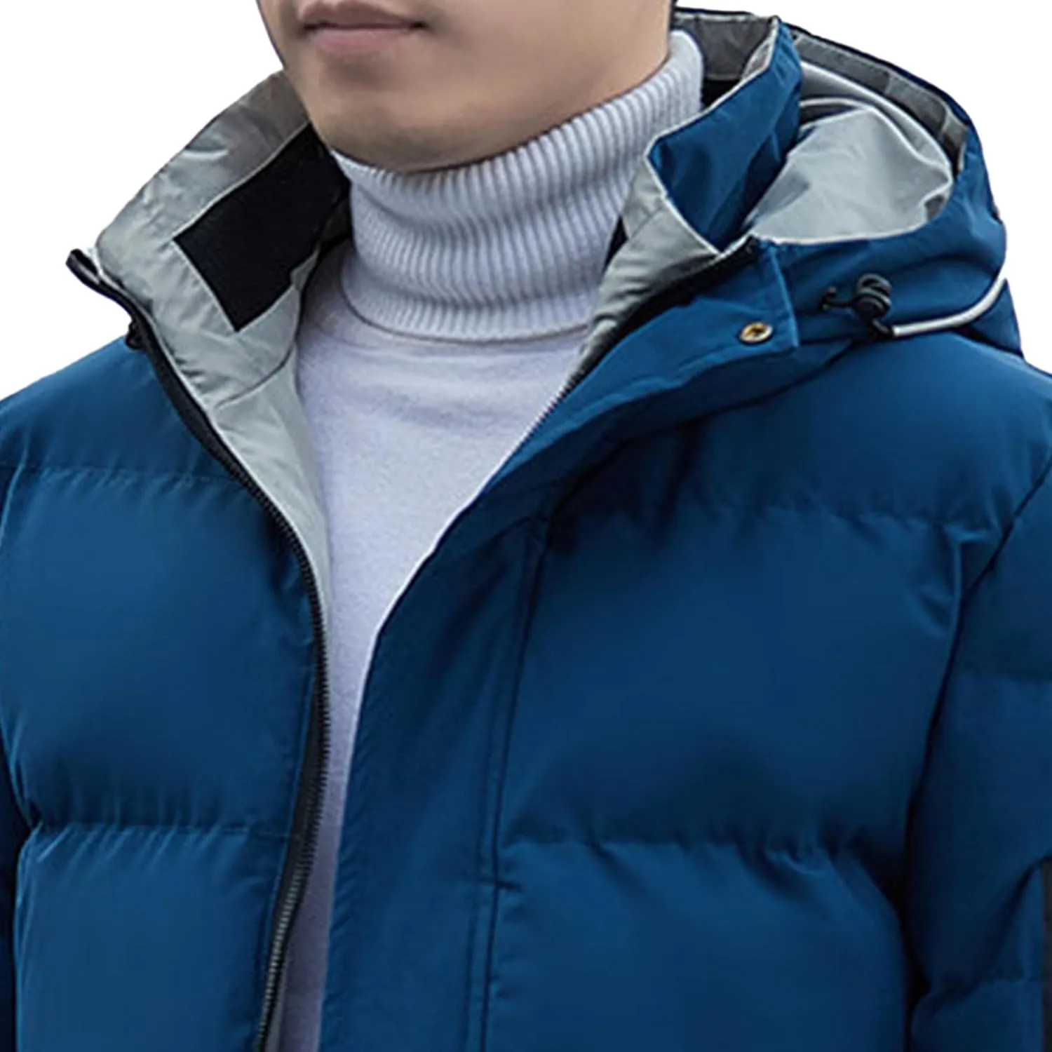 JEShifangjiusu Men Puffer Jacket Waterproof Winter Parka Jacket Warm Thicken Ski Coat Cotton Down Jackets Outerwear With Hood