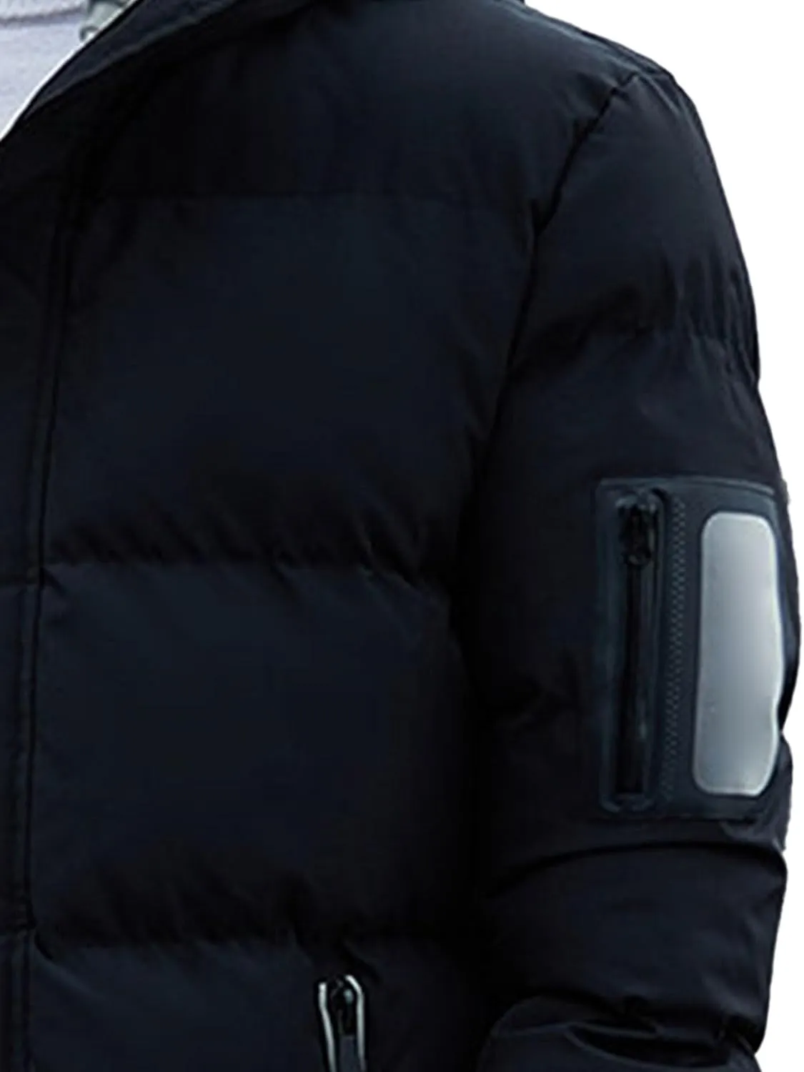 JEShifangjiusu Men Puffer Jacket Waterproof Winter Parka Jacket Warm Thicken Ski Coat Cotton Down Jackets Outerwear With Hood