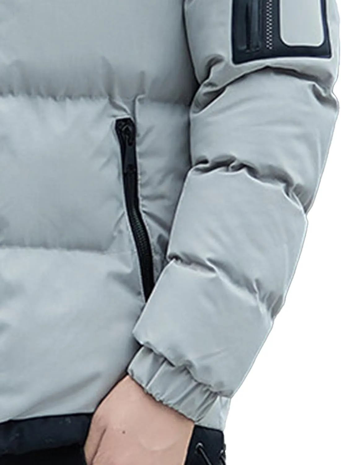 JEShifangjiusu Men Puffer Jacket Waterproof Winter Parka Jacket Warm Thicken Ski Coat Cotton Down Jackets Outerwear With Hood