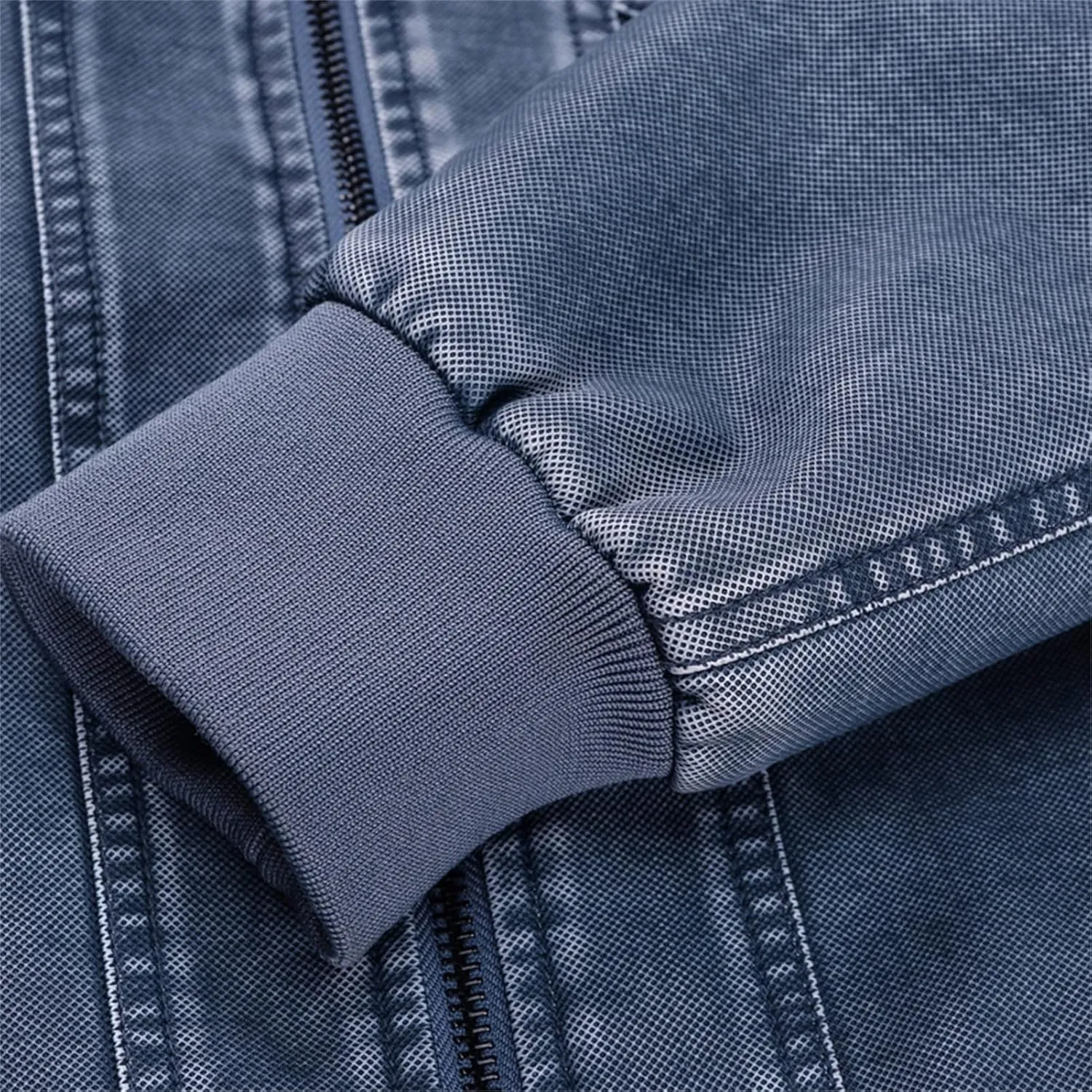 JEShifangjiusu Men'S Distressed Denim Jackets Classic Full Zipper Trucker Jean Coat Vintage Long Sleeve Jackets Outerwear