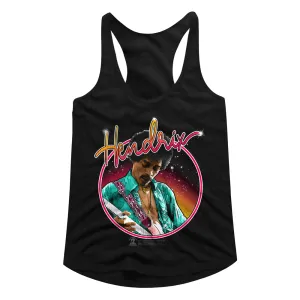 Jimi Hendrix Neon Women's Racerback