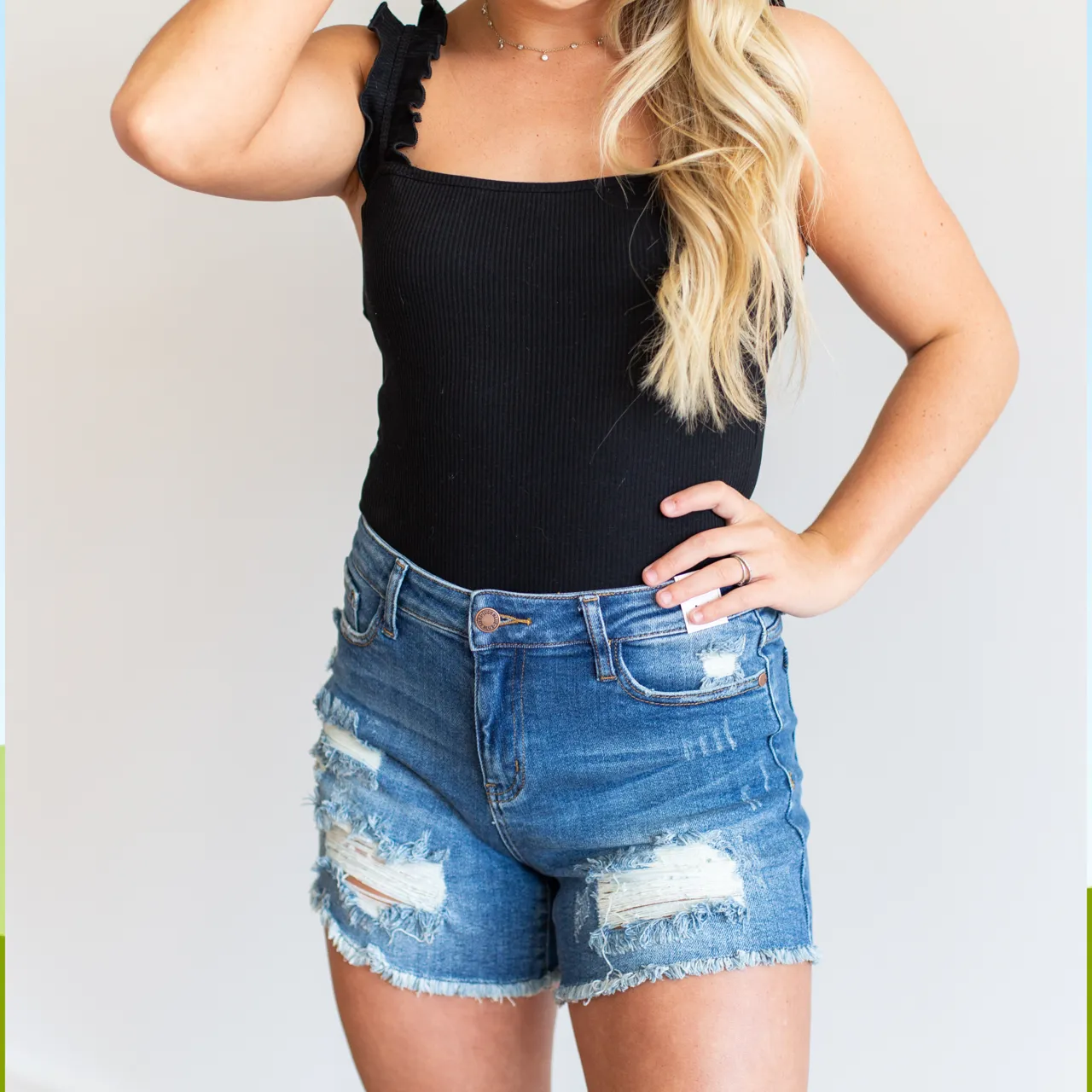 Judy Blue Distressed Denim Shorts