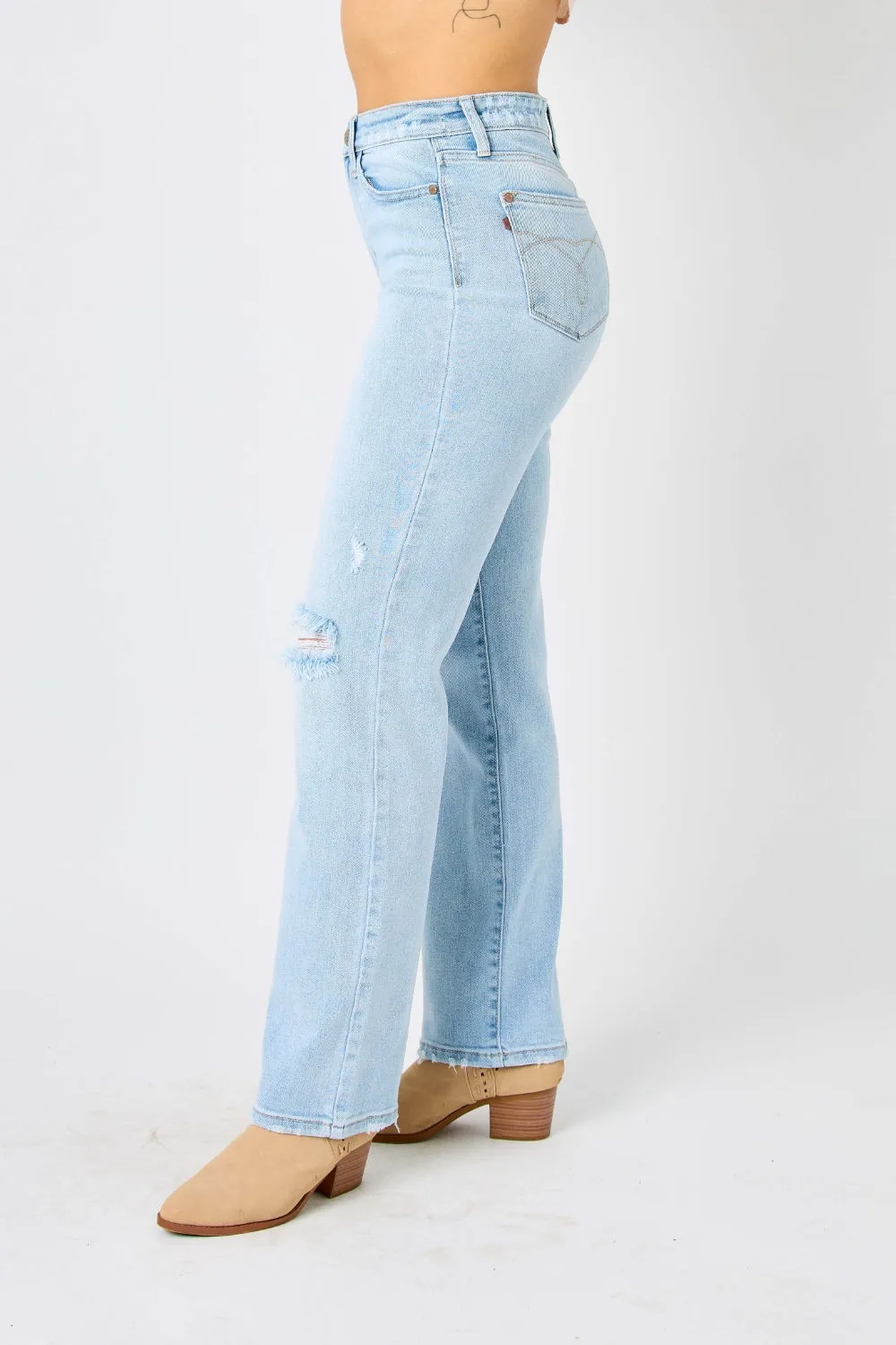 JUDY BLUE  HIGH WAIST STRAIGHT JEANS (Online Only)
