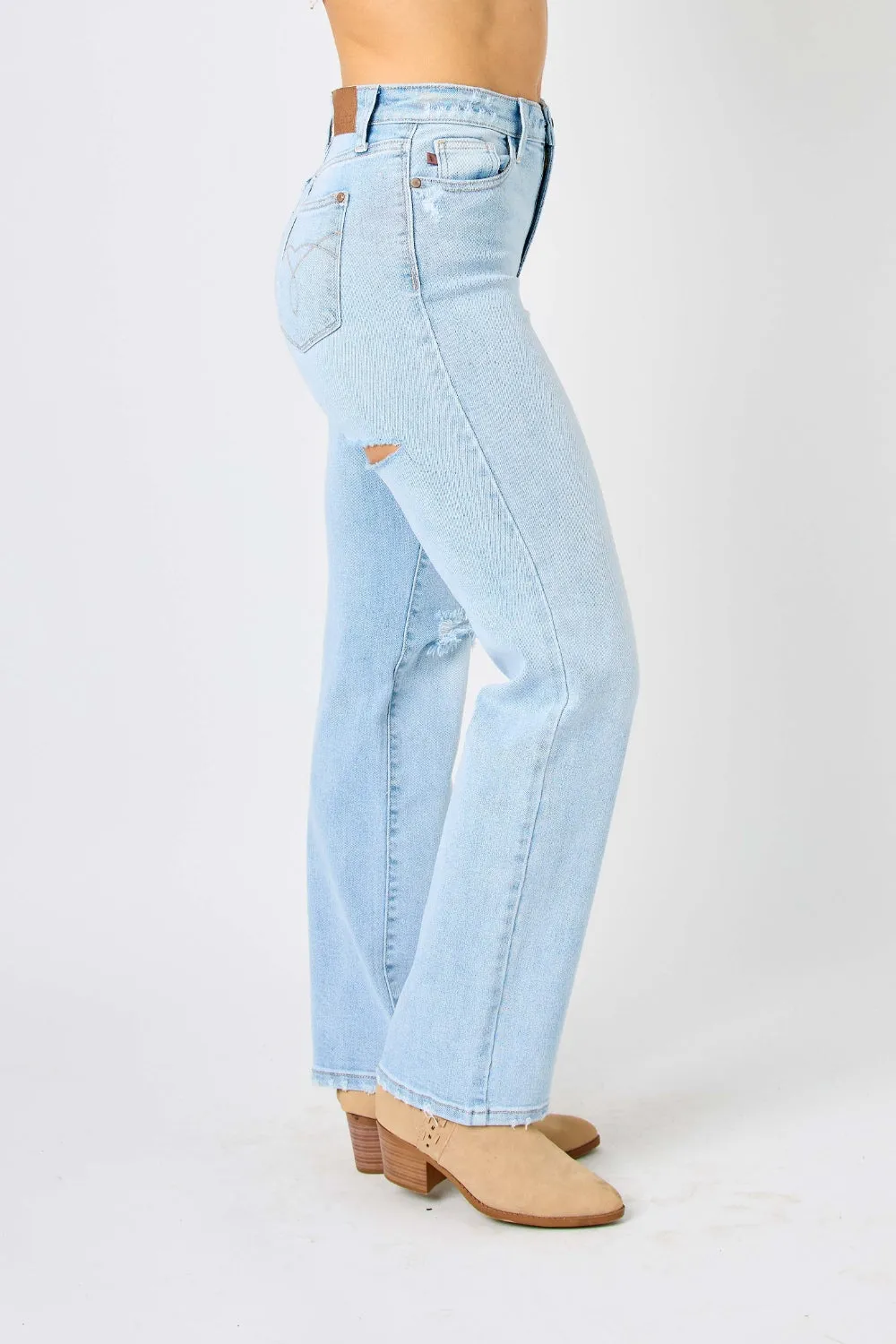 JUDY BLUE  HIGH WAIST STRAIGHT JEANS (Online Only)