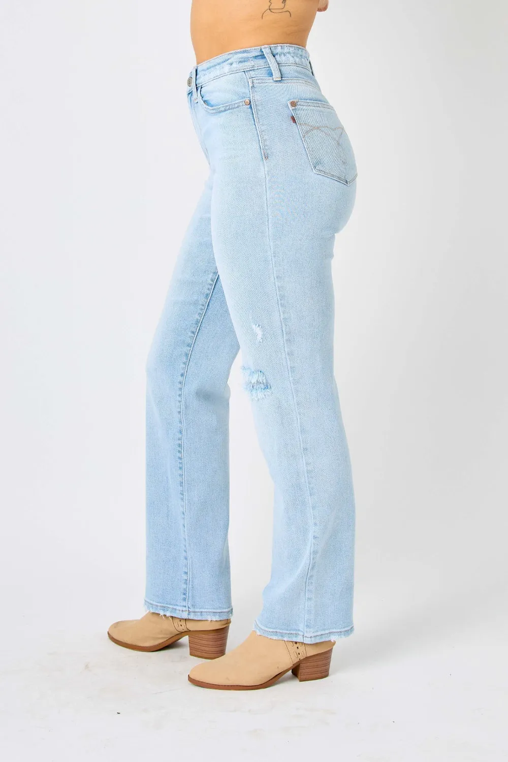 JUDY BLUE  HIGH WAIST STRAIGHT JEANS (Online Only)