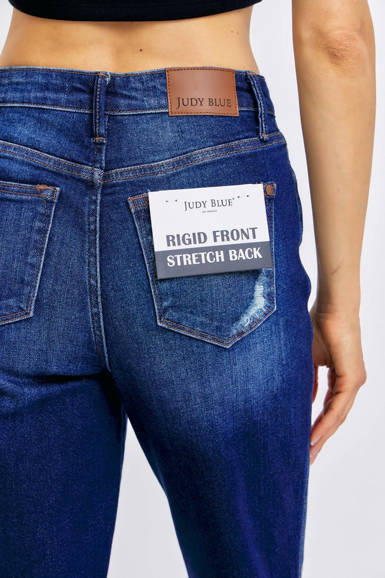 Judy Blue High Waisted Rigid Magic Heavy Destroy Straight 88819